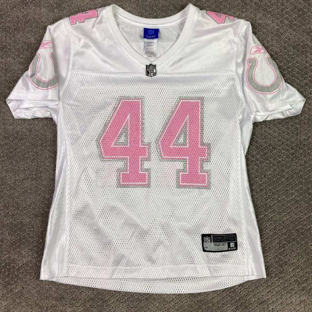 Reebok Women’s White Jersey with Pink Number 44